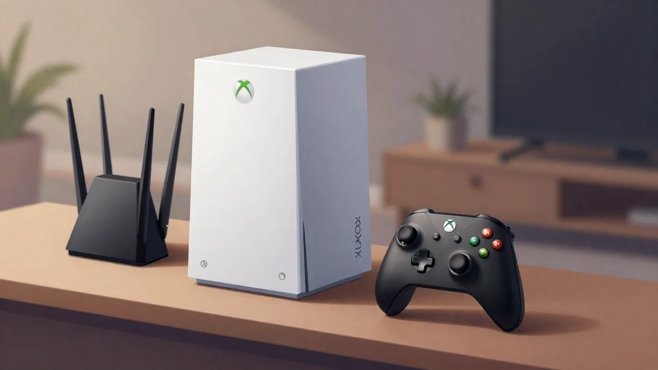 Gracz diagnozujący połączenie Wi-Fi konsoli Xbox 360