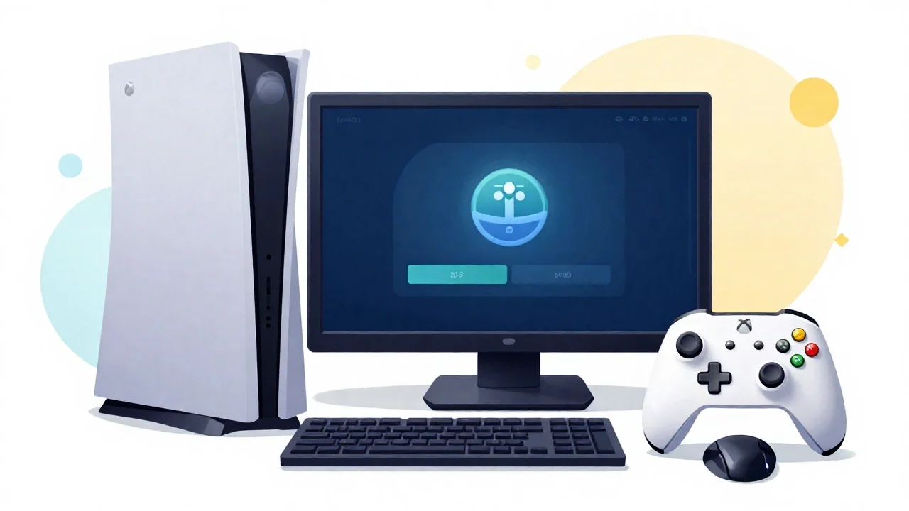 Xbox 360 z kontrolerem jako ilustracja osobnej ścieżki ustawień języka